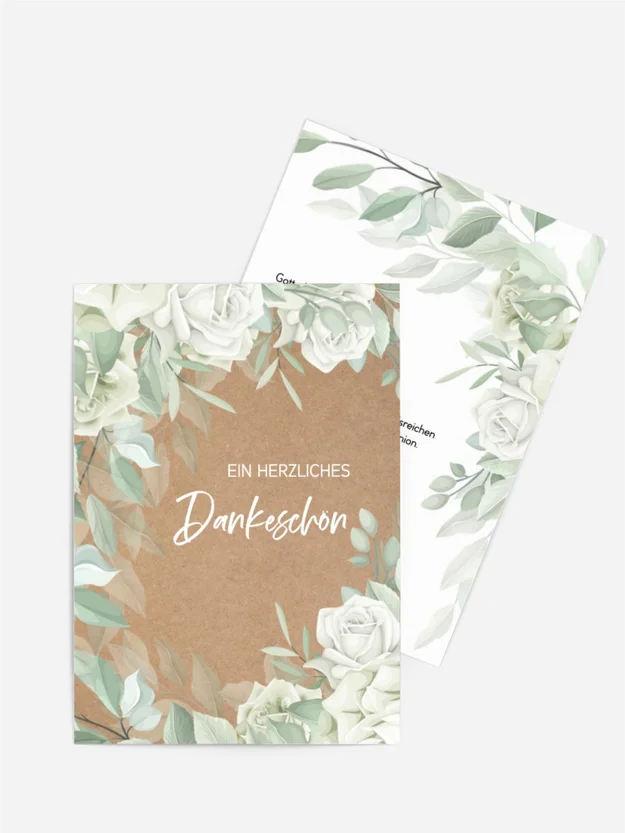 Dankeskarte Firmung Rosenkranz des Herzens