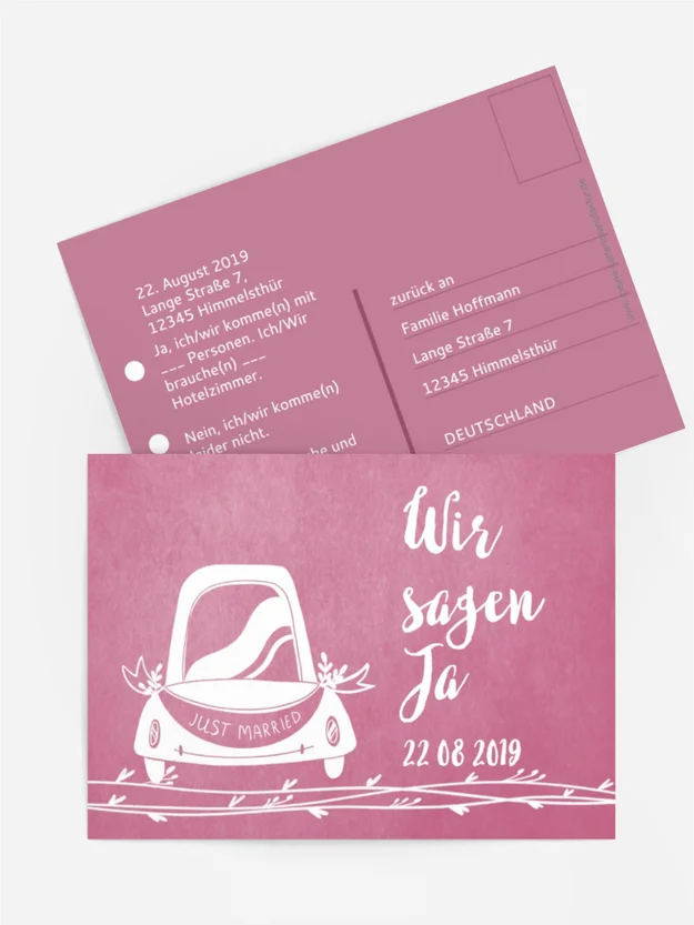 Antwortkarte Hier wohnt das Glück