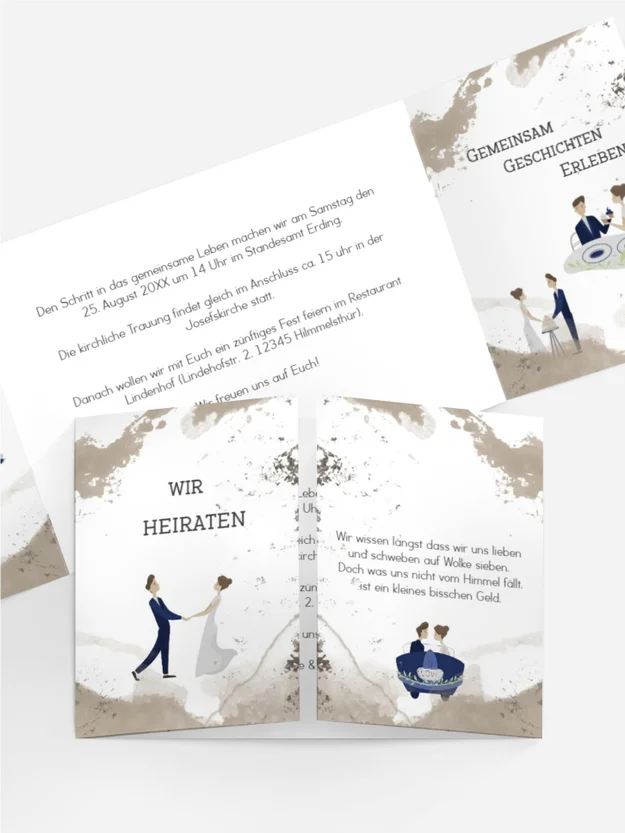 Hochzeitseinladung in Geschichte