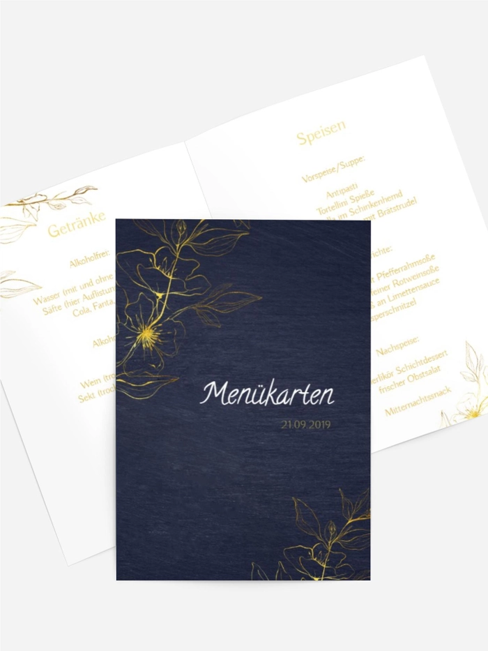 Menükarte Goldblume Menükarte Goldblume