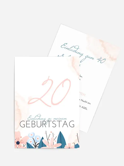 Geburtstagseinladung Blumengarten