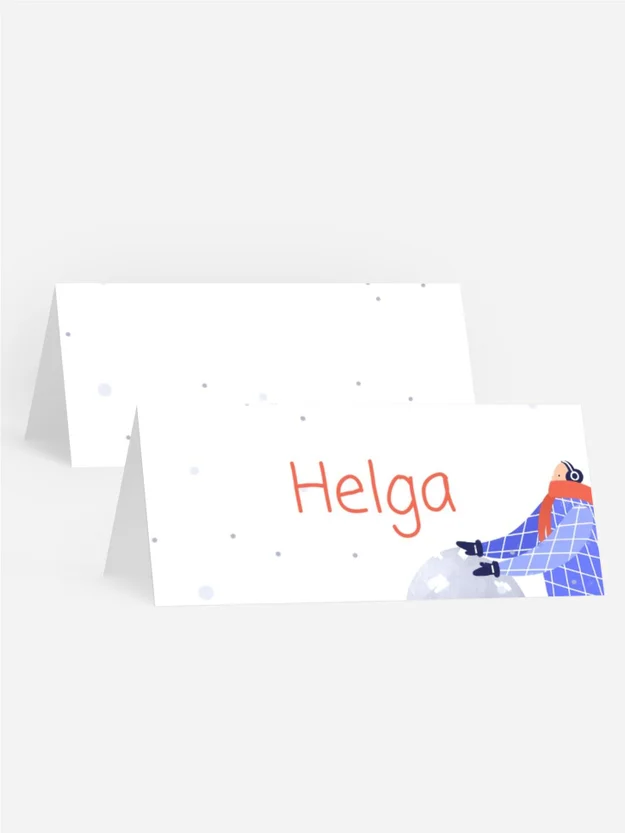 Tischkarte Weihnachten Lustige Spiele