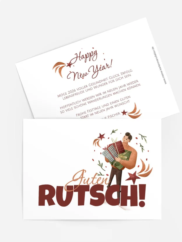 Neujahrskarte Geschenken