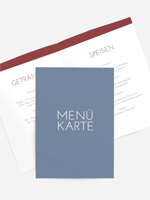 Menükarte Geburtstag Sechzig Klimmzüge