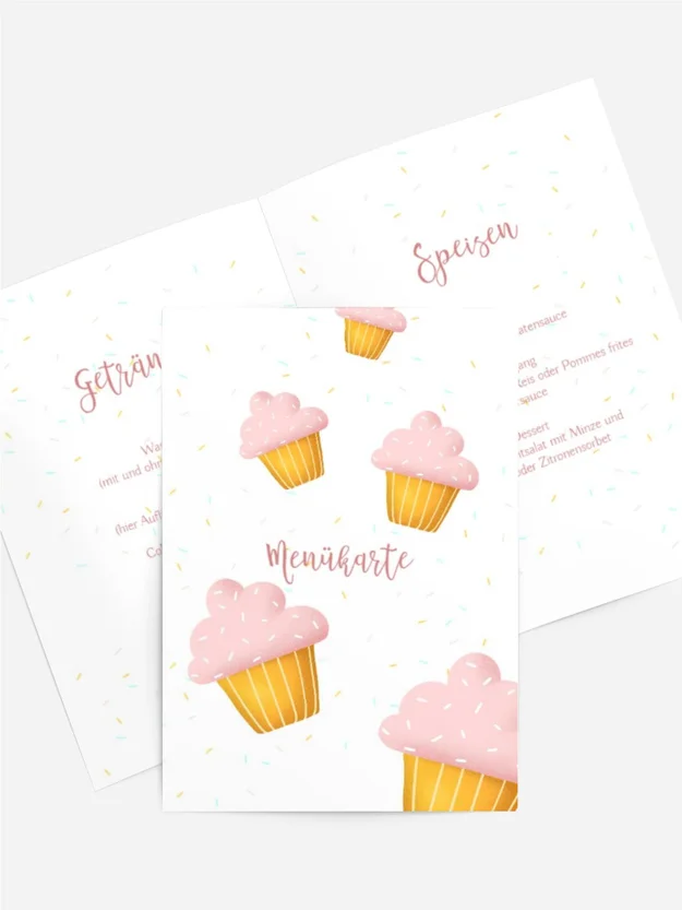 Menükarte Geburtstag Muffintraum