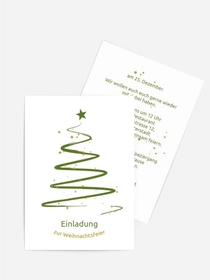 Einladungskarte Weihnachten Privat Wunderbaum