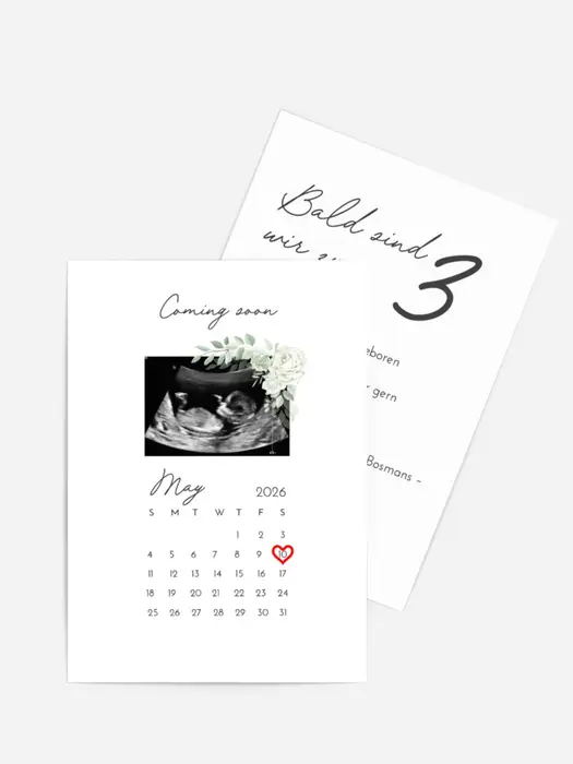 Schwangerschaftskarten Neuer Mann-Kalender Schwangerschaftskarten Neuer Mann-Kalender
