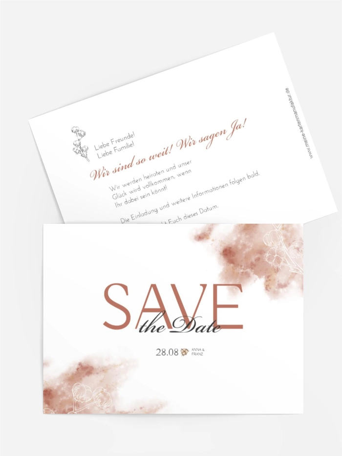 Save-the-Date Karte Weiche Luft Save-the-Date Karte Weiche Luft