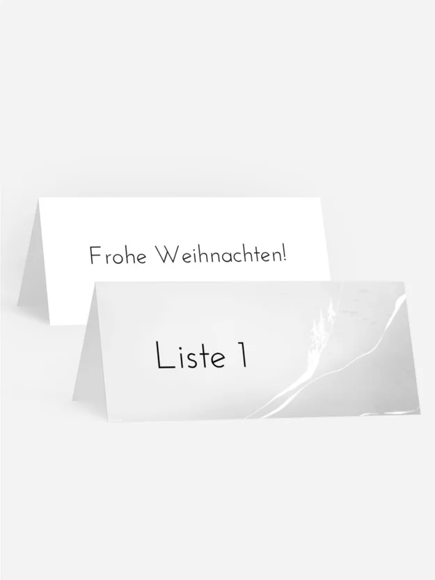 Weihnachtstischkarte Goldene Lichter