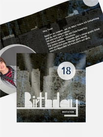 Einladung zum 18. Geburtstag City Lights Foto