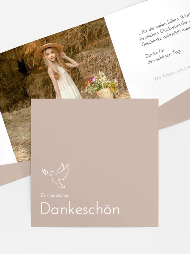 Dankeskarte Firmung Sanfter Tanz