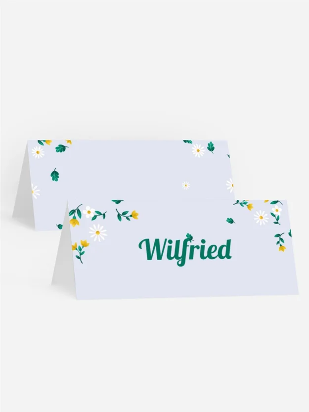 Tischkarte Geburtstag Festliche Blumen