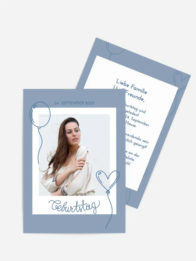 Geburtstagseinladung  Festliche Luftballons