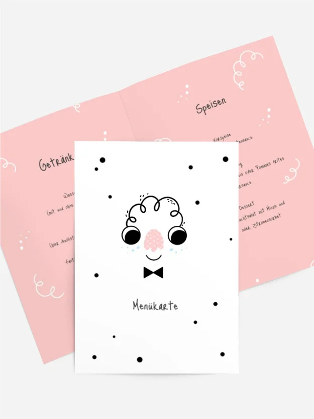 Menükarte Geburtstag schick Menükarte Geburtstag schick