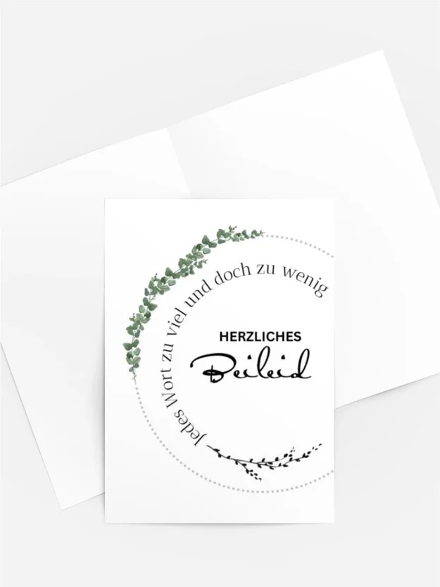 Trauerkarte „Herzlichen Beileid – Worte des Trostes“
