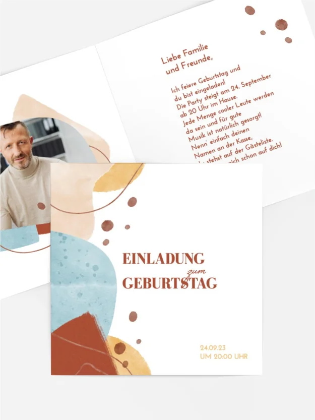 Geburtstagseinladung Abstraktion Geburtstagseinladung Abstraktion