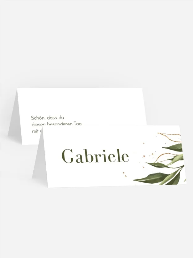 Tischkarte Edelblatt