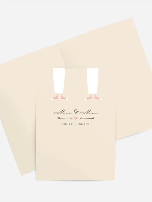 Kirchenheft Umschlag zur Hochzeit Pärchen - Frauen