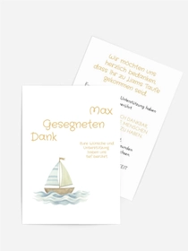 Dankeskarte Taufe Einsames Boot Dankeskarte Taufe Einsames Boot
