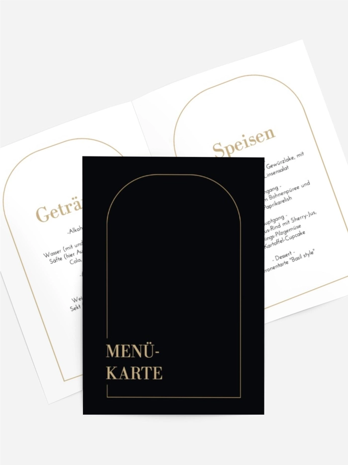 Menükarte Geburtstag Golden Arch
