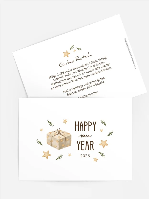 Neujahrskarte Kleines Geschenk