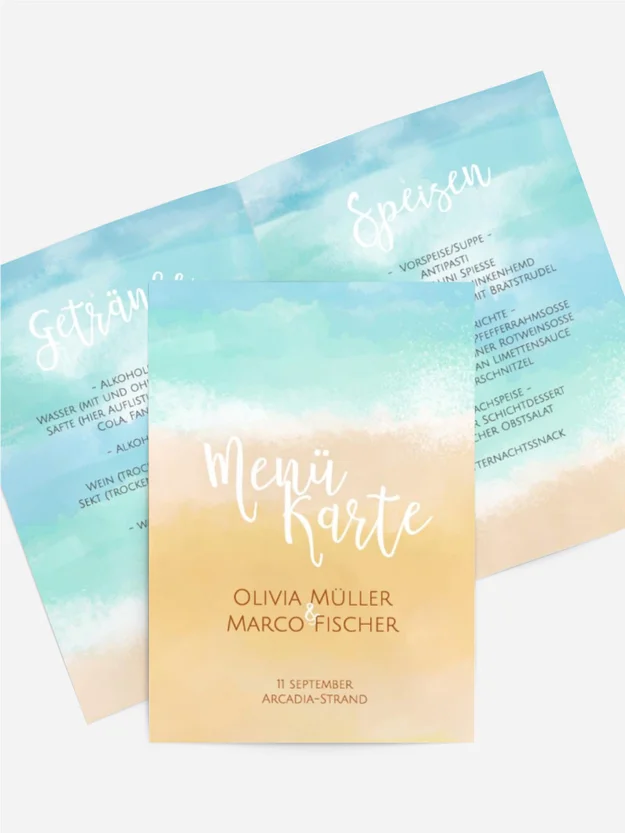 Menükarte Liebesufer