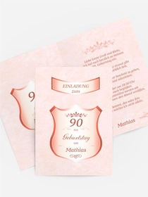 Geburtstagseinladung 90 label
