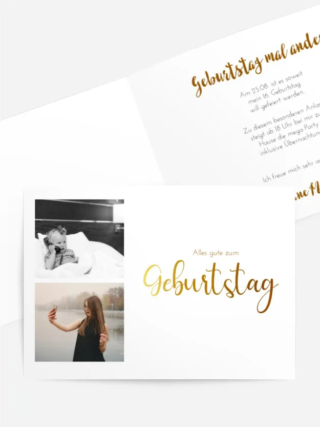 Geburtstagseinladung Erwachsenes Mädchen