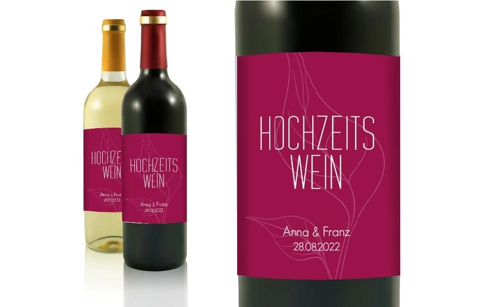 Hochzeit Flaschenetiketten Lila Hochzeit