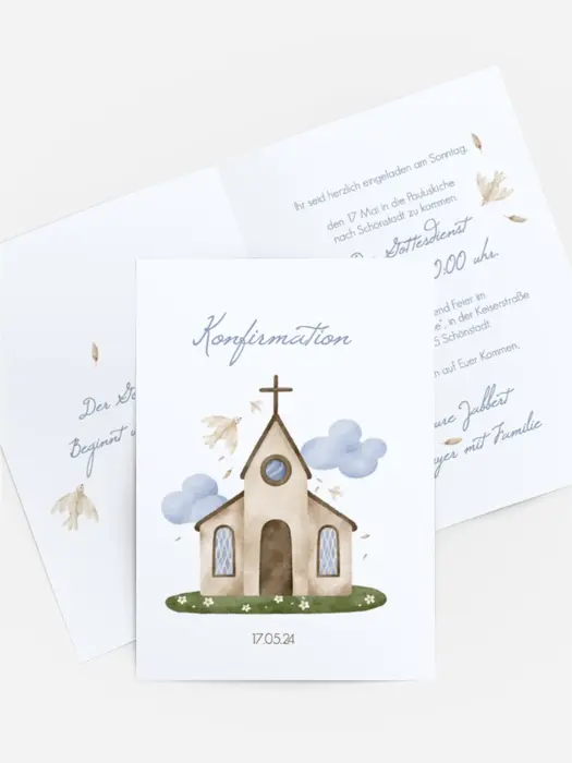 Einladungskarte Konfirmation Heiliger Sonntag Einladungskarte Konfirmation Heiliger Sonntag