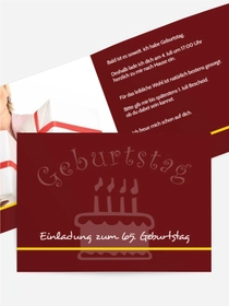 Geburtstagseinladung colour-contrasting 65 Foto