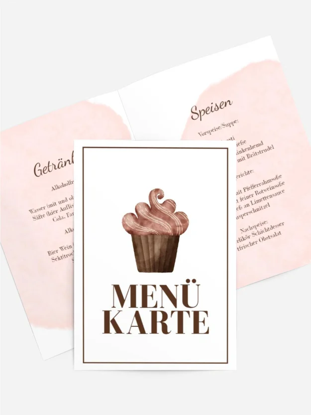 Menükarte Geburtstag Lächeln des Lebens