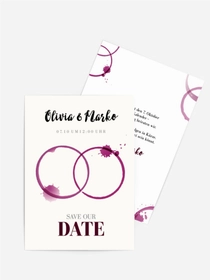Save the Date Karte Zwei Kreise