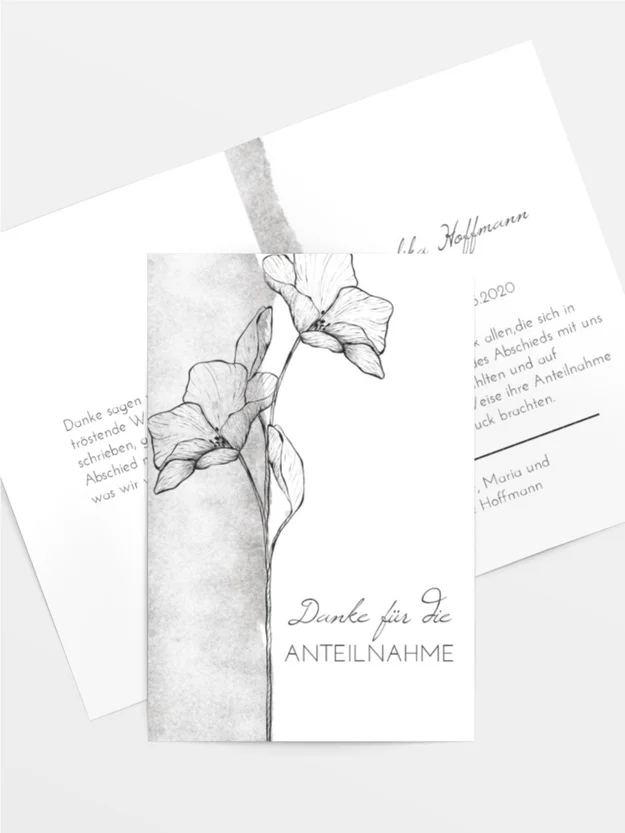 Trauerdanksagung Vergesst Mich Nicht