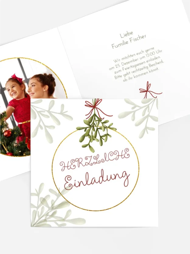 Fotoeinladung Weihnachten Blühende Mistel Fotoeinladung Weihnachten Blühende Mistel