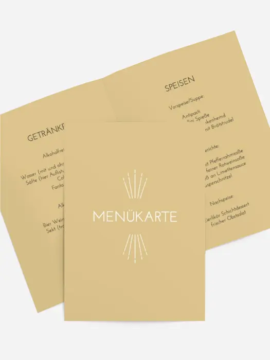 Menükarte Geburtstag Minimalistische Sterne