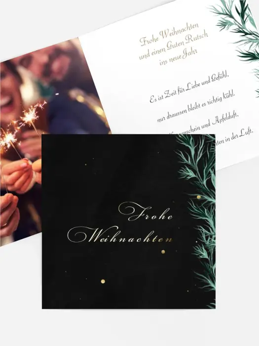 Fotogrußkarte Weihnachten Lasst uns feiern!