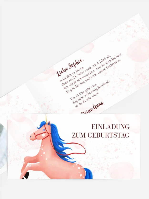 Geburtstagseinladung im Galopp