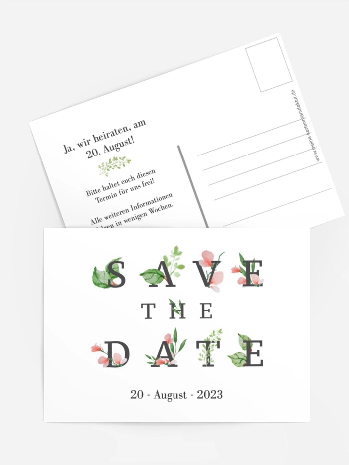 Save the Date Karte Frühlingsmorgen