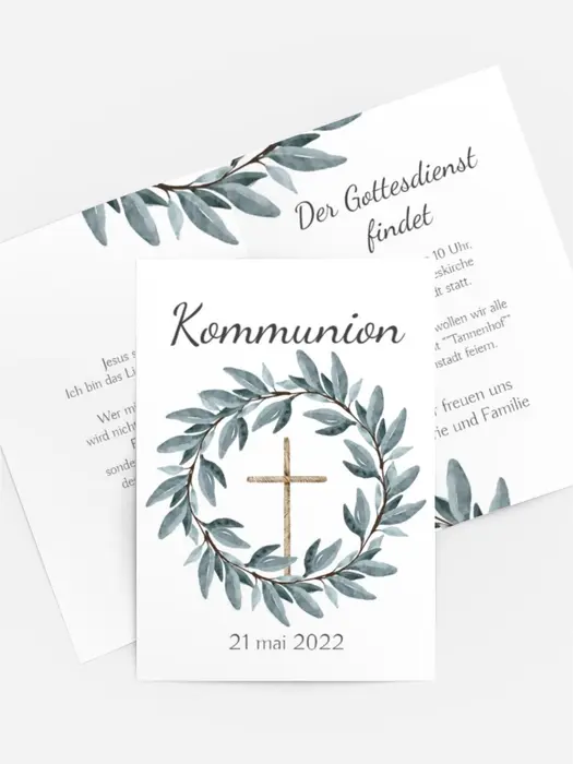 Einladungskarte Kommunion Krone Einladungskarte Kommunion Krone
