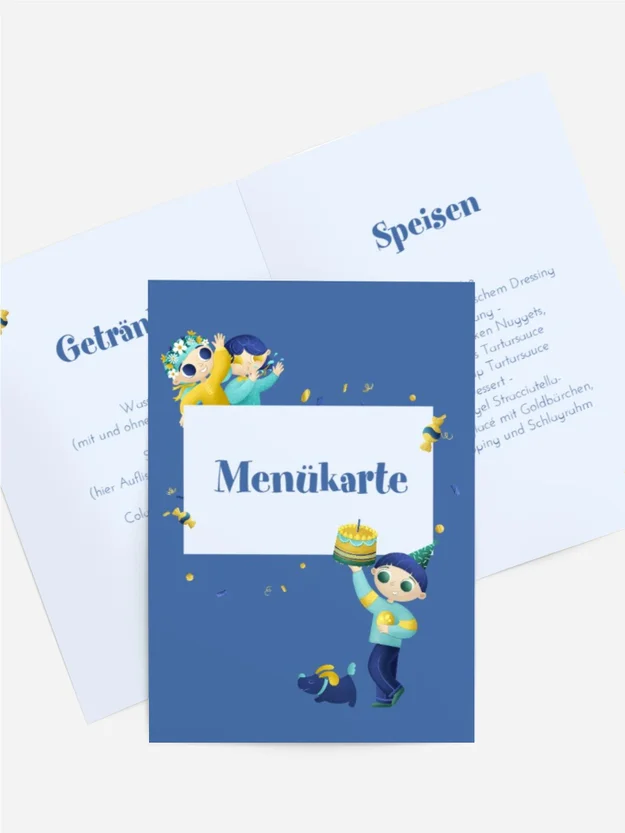 Menükarte Geburtstag Lustige Freunde