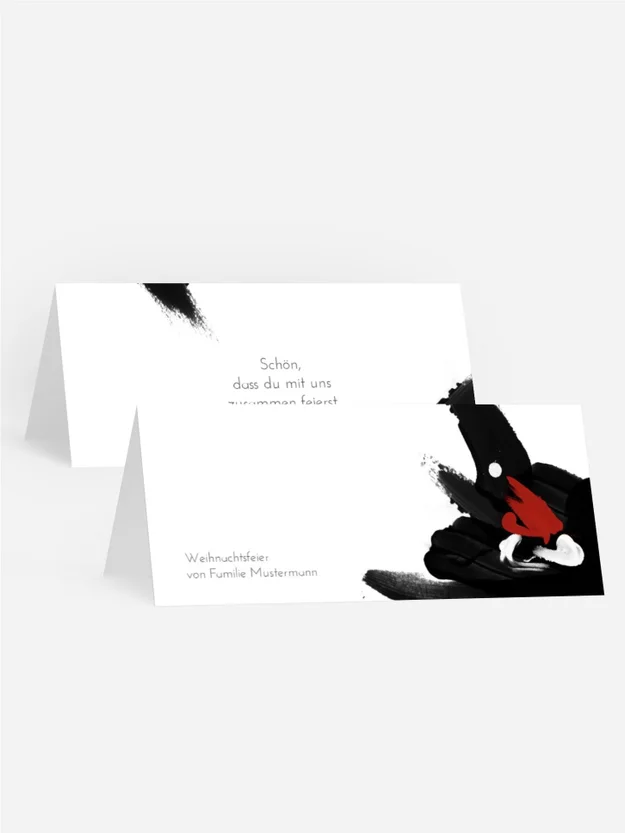 Weihnachts Tischkarte Farbenmütze Weihnachts Tischkarte Farbenmütze