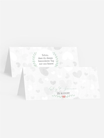Tischkarte zur Hochzeit Zarte Ranke