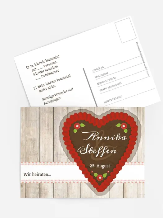 Antwortkarte zur Hochzeit München Antwortkarte zur Hochzeit München