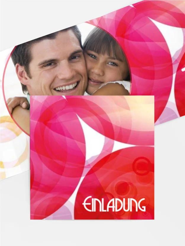 Einladungskarte colorful circles 30 Foto