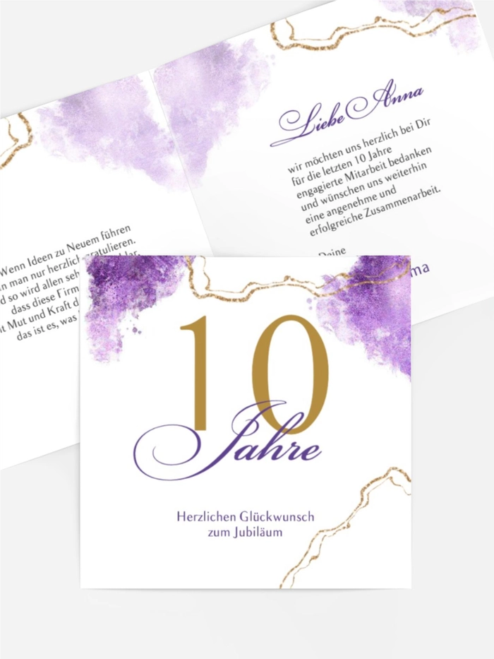 Jubiläumskarten Ein kleines Jubiläum