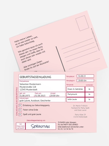 Geburtstagseinladung Partyrezept
