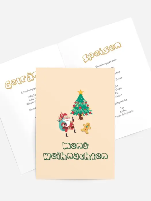 Menükarte Weihnachten Weihnachtswitze