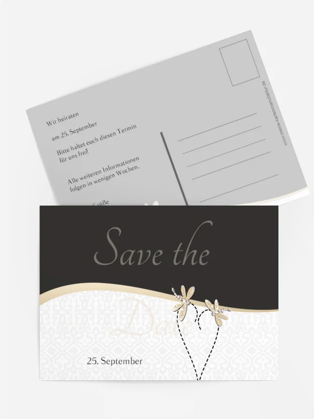 Save the Date Karte Unzertrennlich Save the Date Karte Unzertrennlich