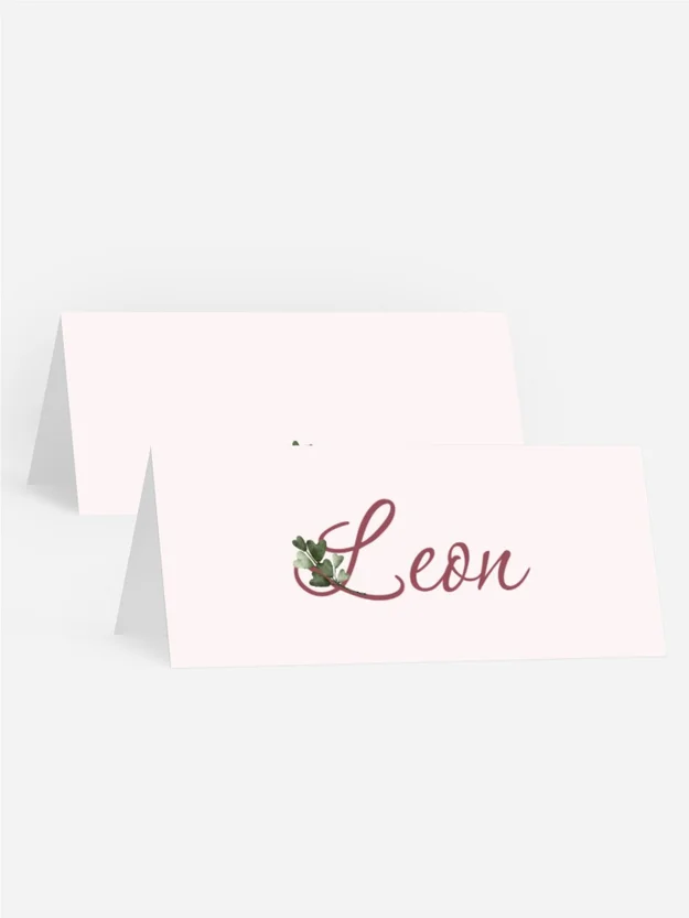 Tischkarte Taufe Taufe eines Mädchens